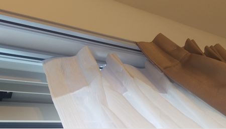 sample of straight curtain track ceiling mount 